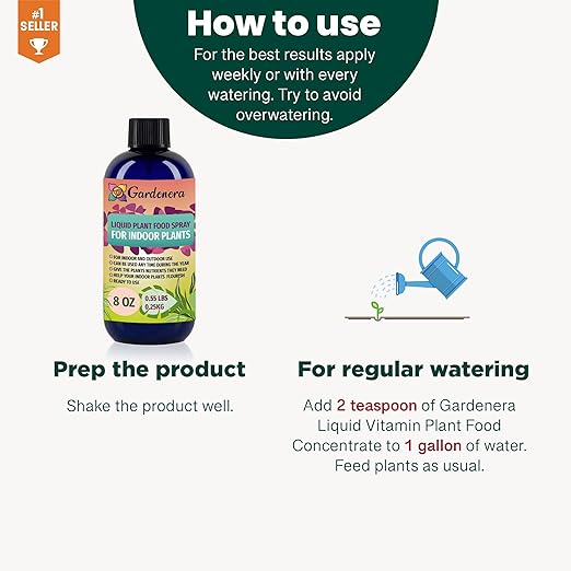 Gardenera Plant Growth Superfood for PHILODENDRON with 18 Vitamins & Minerals - Organic Plant Food Fertilizer - Micro-Fungi and Bio-Organisms for PHILODENDRON Plant Care & Growth Enhancement - 8oz