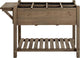 Yaheetech 49x22x32in 8 Pockets Horticulture Raised Garden Bed Elevated Wood Planter Box Stand with Foldable Side Table and Storage Shelf for Herb/Vegetables/Flowers