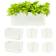 LaLaGreen Planters for Indoor Plants (7 Pack) White Window Boxes Planter