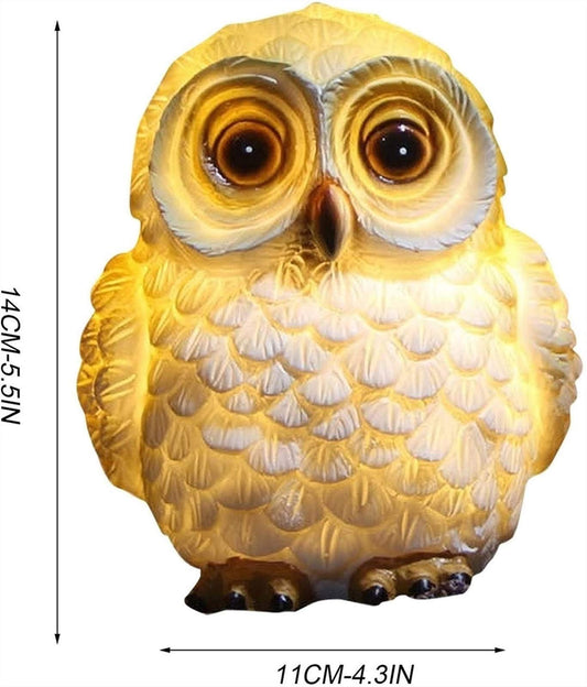 Solar Small animals Statue Solar Garden Lights LED Resin Animals Lamp Up to 8 Hrs Long Last Auto On/Off Waterproof Night Light Path Yard Landscape Decoration (Color : Owl)