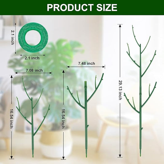 10 Pack Stackable Monstera Plant Support, Garden Stakes for Climing Plants Stem Support, Durable Plant Accessories for Indoor Outdoor Potted Plants, Pothos, Vine, Flower Use