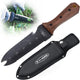 PERWIN Hori Hori Garden Knife, Garden Tools with Sheath for Weeding, Planting, Digging, 7" Stainless Steel Blade with Cutting Edge, Full-Tang Walnut Wood Handle with Hanging Hole