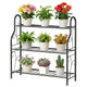 SORCEDAS Plant Stand Indoor Outdoor 3 Tier Metal Corner Flower Shelf