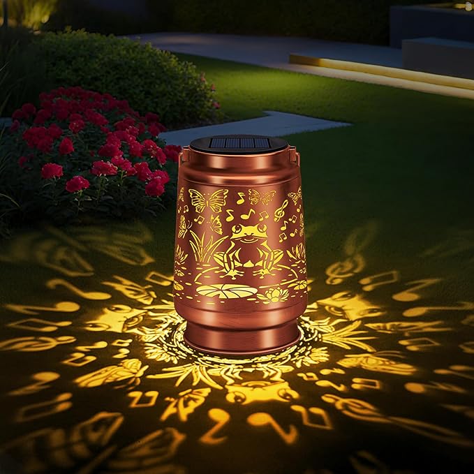 siruitong Solar Lantern Outdoor Lamp Waterproof Decorations Garden Decor, Christmas Birthday Gifts for Women, Mom, Grandma Decorative Garden, Yard, Patio, Lawn, Balcony Porch - Frog
