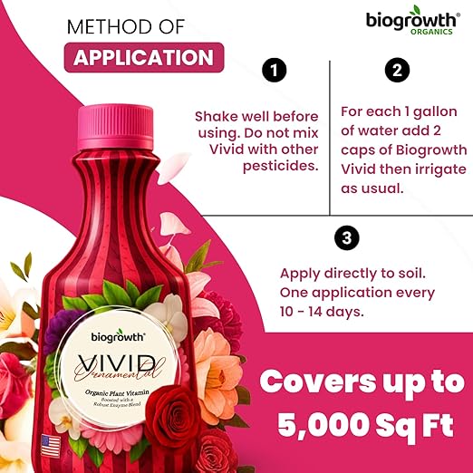 BIOGROWTH ORGANICS Concentrated Liquid Enzyme-Based Organic Plant Food | Organic Plant Fertilizer & Bloom Booster | Ideal for Flowers, Fruits & Vegetables, Indoor & Outdoor Gardening (8.45oz)