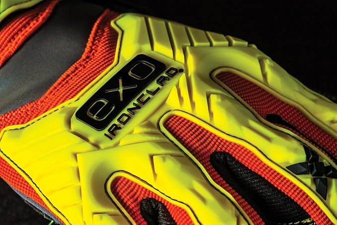 Ironclad mens Work Gloves EXO Hi Viz ImpactMedium, Hi-viz Yellow & Orange, Medium Pack of 1 US