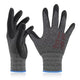 DEX FIT Nitrile Work Gloves FN330, 3 Pairs, 3D-Comfort Stretchy Fit, Firm Grip, Thin & Lightweight, Touch-Screen Compatible, Durable, Breathable & Cool, Machine Washable; Black Grey L (9)