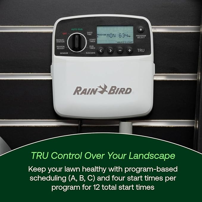 Rain Bird TRU4I Program-Based Indoor Irrigation Controller/Timer, WiFi Ready, 4-Zone/Station