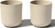 Veradek Round Lima Plastic Planter Pots for Indoor/Outdoor Garden Use, Sand Color, 5 Year Warranty