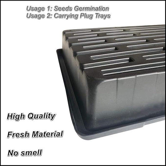 18-Pack 1020 Seedling Trays with Holes - Extra Strength Heavy Duty,10" x 20", Reusable 1020 Nursery Trays for Seed Germination, Plant Propagation, Garden Seed Starter and Microgreens