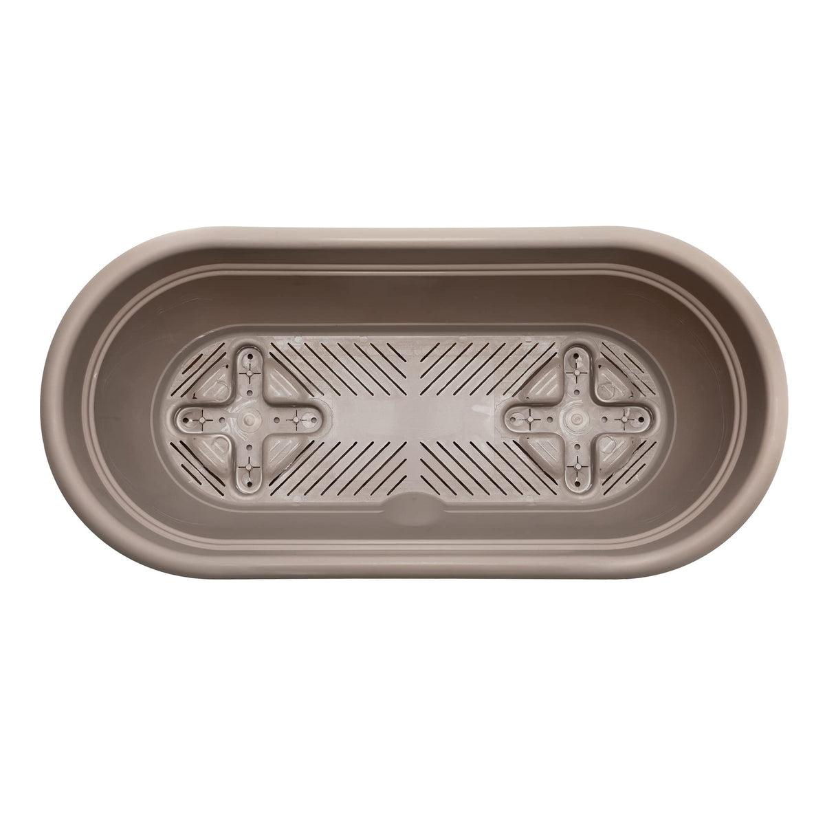 Bloem: Lucca Self Watering Window Box Planter: 18" - Charcoal Gray - Durable Long Lasting Plastic Pot, Indoor Outdoor Use, Gardening, 2.5 Gal Capacity