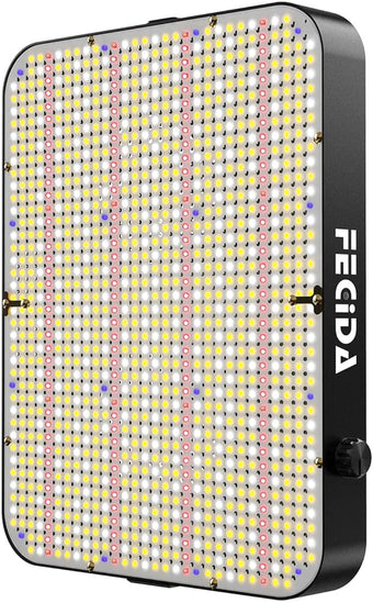 FECiDA Dimmable LED Grow Light 24000 Lumen 260 Watt, 2024 Best 3x3 2x4 ft Grow Tent Light, UV-IR Included Full Spectrum Plant Growing Lamps with 1176PCS LEDs, Daisy Chian Function, Quiet Built-in Fan