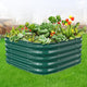 Galvanized Raised Garden Bed, 2.3x2.3x1.5ft Garden Planter Bed Outdoor, Heavy Duty Rustproof Steel Raised Bed Kit for Gardening Vegetables Fruits Flowers Grow Green