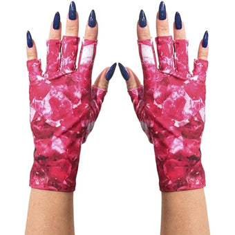 ManiGlovz - The Original UPF 50+ UV Light Protective Nail Gloves and Anti UV Fingerless Gel Manicure Gloves for Women, Also Provides Sun Protection