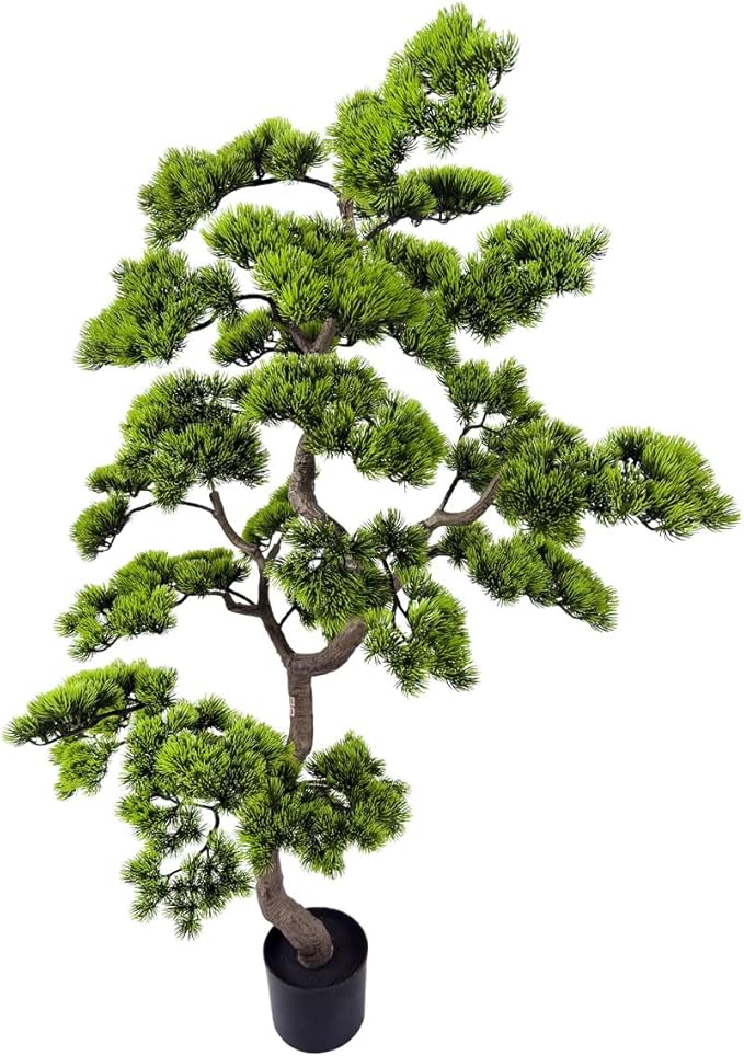 Alonfale 5ft Artificial Bonsai Tree - Large Faux Plants Indoor with Ceramic Pot, Realistic Fake Plants Decor for Home Office, Living Room, Farmhouse Zen Decor
