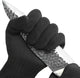 Level 5 Cut Resistant Gloves for Kitchen & Mandoline Slicer, Safety Food Grade Stainless Steel Wire Protection, High Dexterity Ambidextrous Work Gloves for gardening, Woodworking, Black (L)