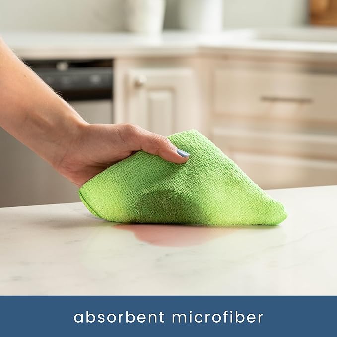 S&T INC. 12 Pack Microfiber Cleaning Cloth, Bulk Towels for Home, Reusable Microfiber Towels for Cars, Cleaning Rags, Assorted, 11.5 Inches x 11.5 Inches, 12 Count