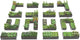 A ANLEOLIFE 16-Piece 18 Inch Tall Galvanized Raised Garden Beds Kit, Rectangular,U-Shaped & L Shaped Metal Planters – Ideal for Backyard Structured Garden Layouts, Quartz Grey