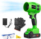 21V Cordless Handheld Leaf Blower - Variable Speed, 30000RPM Powerful Handheld Blower with Rechargeable Battery, Protective Gear for Home, Backyard, Driveway & Snow Removal
