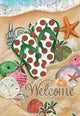 Coastal Christmas Beach Garden Flag Flip Flops Nautical 12.5"x18" Briarwood Lane