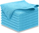 USANOOKS Microfiber Cleaning Cloth - Turq - 8Pcs (12.5x12.5 inch) High Performance - 1200 Washes, Ultra Absorbent Car Towel Traps Grime & Liquid for Streak-Free Mirror Shine - car Washing Cloth