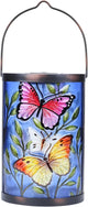 Hanging Solar Lantern Outdoor Waterproof LED Butterfly Solar Lights Decorative Solar Garden Lanterns Tabletop Lamp for Outdoor Patio Yard Decor