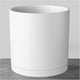 FaithLand 12-Inch Large Modern Cylinder Planter, Thick-Walled Plastic Plant Pot with Drainage Holes and Detachable Saucer, Matte White, Ideal for Indoor & Outdoor Plants Flowers