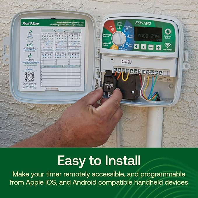 Rain Bird LNK2 Smart WiFi Module (2nd Generation), Compatible with TRU Rain Bird Irrigation Timers and ESP-LXIVM, ESP-ME, ESP ME3, ESP-TM2, LXME2, RZXe Controllers Made After 11/2/16