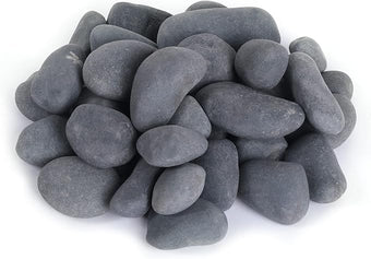 Ausluru 11LB Stone Pebbles River Rocks, 100% Natural Hand-Picked Premium Decorative Pebbles, Ideal for Garden Landscaping, Home Decor, Aquariums, Painting, Crafting and Gifts, Onyx Black