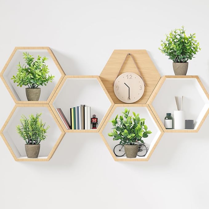 FAVOWREATH 4 Pack Fake Plants Ceramic Mini Artificial Greenery Potted Plants for Home Decor Office Decor Room Decor Farmhouse Decor Indoor Table Bathroom Decor