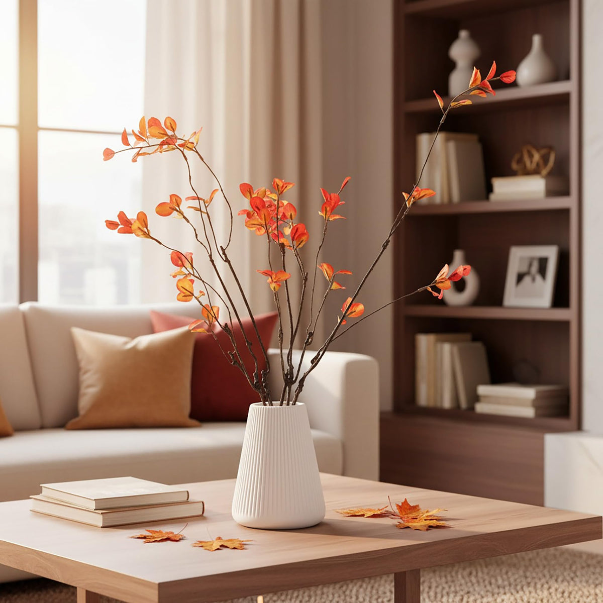 MISSWARM Faux Eucalyptus Stems for Vase, Artificial Greenery Branches 10pcs