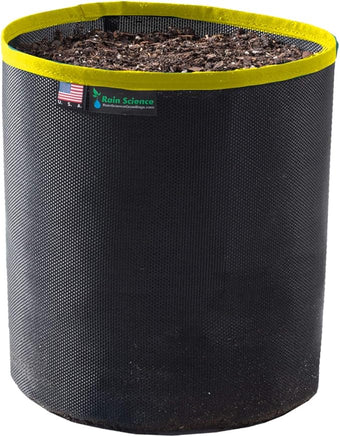 Grow Bag 1 Gallon, Planting Pots - Colorful Plant Grow Bags Pots Gardening Vegetable - Air Pruning Mesh Fabric Plant Container - (Black/Yellow)