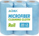 AIDEA Microfiber Cleaning Cloth 165 Sheets 3 Roll, Microfiber Towels for Cars, Blue Shop Towels, Shop Rags Washable, Cleaning Rags Reusable Paper Towels for Automotive, Workshops, House,11×9"