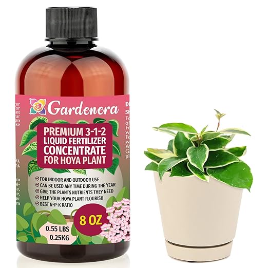 Gardenera Premium Liquid Hoya Fertilizer - 3-1-2 Concentrate for Indoor Plants and Flowers - Organic Plant Food - 8oz