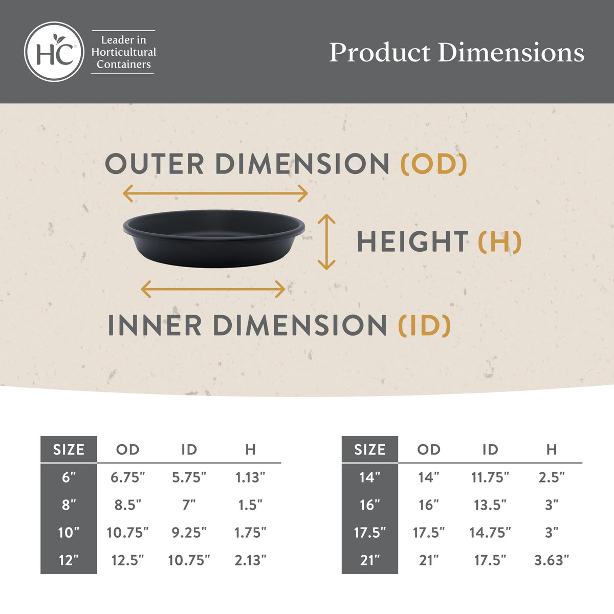 The HC Companies Classic Round Planter Pot, 10 Inch, Slate Blue, 4-Pack