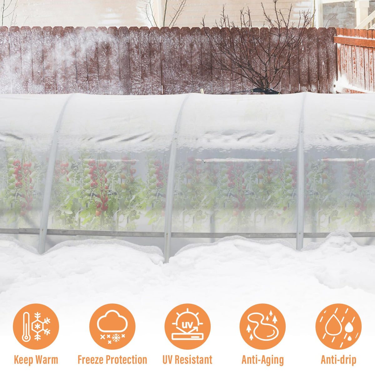 Legigo 10 X 50 Ft Clear Greenhouse Plastic, Plant Covers Freeze Protection