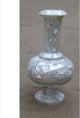 Mother of Pearl Planter I Majestic Flower Vase I 10 Inches Luxury Marble Plant Pot I White Stone Decorative Vase I Living Room Table Decor Plant Vase I Customized Flower Pot
