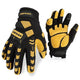 JUMPHIGH Work Gloves for Men, Heavy Ducty TPR Protector Impact Gloves, Anti Vibration, Abrasion Resistance, Flex Grip, Touch Screen (M)