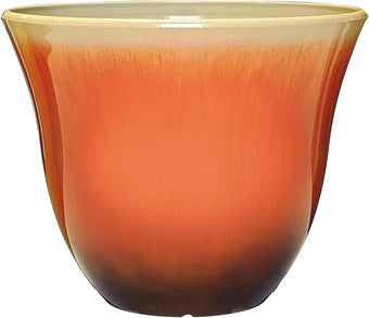 Classic Home and Garden Honeysuckle Resin Planters - Lightweight Indoor & Outdoor Plant Pots - UV-Resistant Plastic Flower Pots - Pot Planters for Flowers & Herbs (13" Tequila Sunrise)