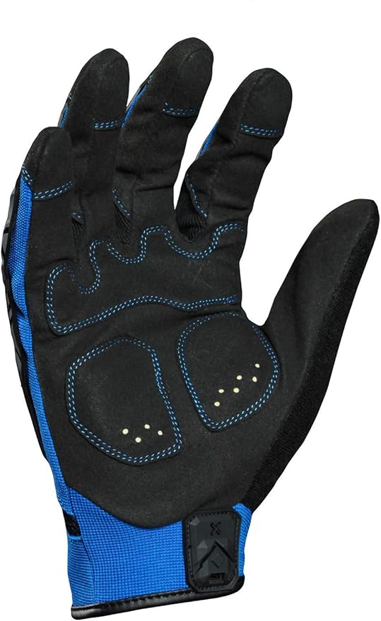 Ironclad EXO Motor Impact Glove; Work Gloves, TPR Impact Protection, (1 Pair), EXO2-MIGB-05-XL,Black & Blue