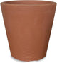 Crescent Garden Madison Planter– Weather-Resistant, Double Walled Indoor/Outdoor Plant Pot with Drain Hole – Durable All-Season Plastic Flower Container, 14" W (Terracotta-Colored)