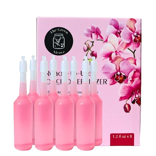 Liquid Orchid Fertilizer Spikes | Ready-to-Use Orchid Food for Blooming, Fertilizer for Orchids (8 Drip Feeders)