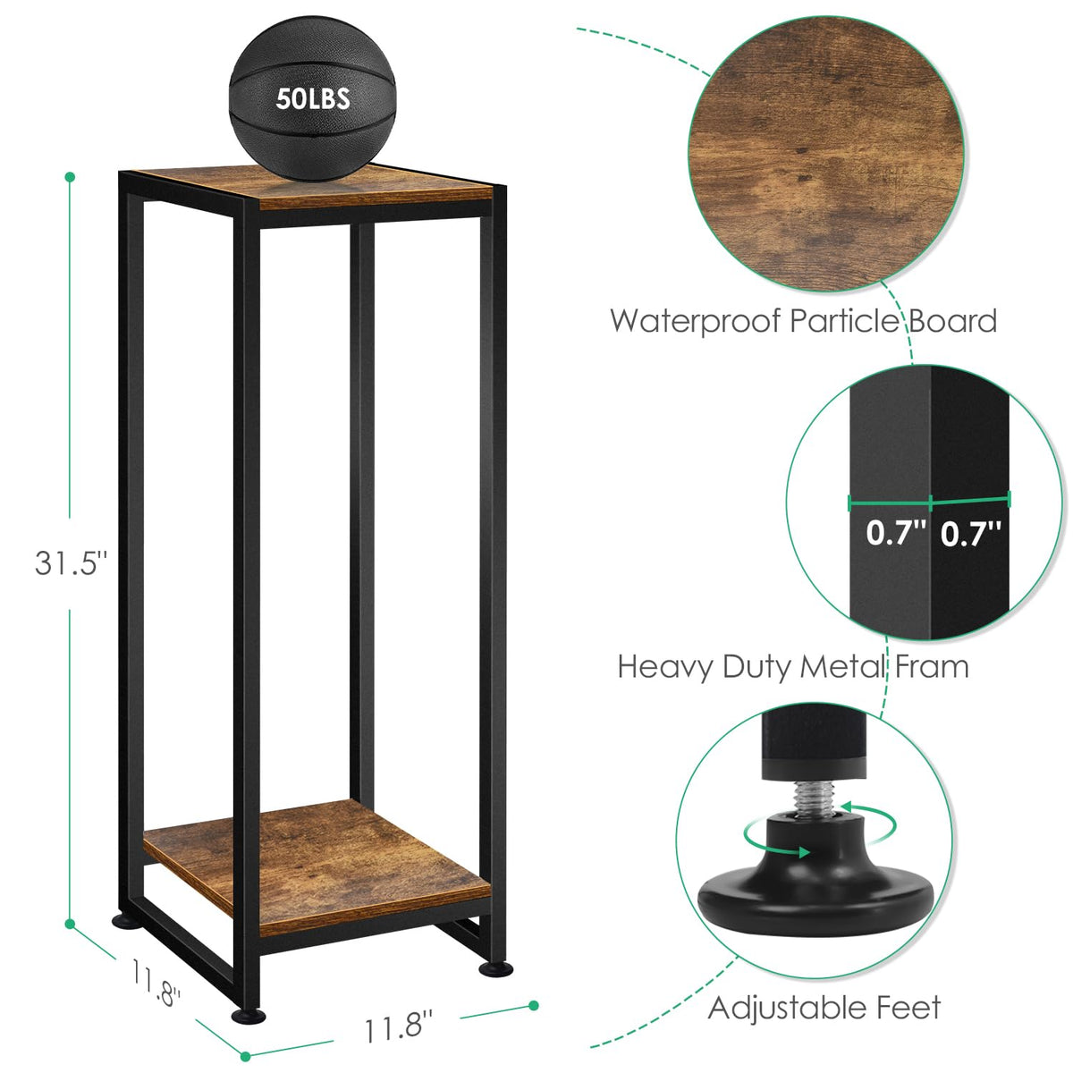Lilybud--lily Plant Stand Indoor, 31.5'' Tall Wood Plant Stands Heavy Duty