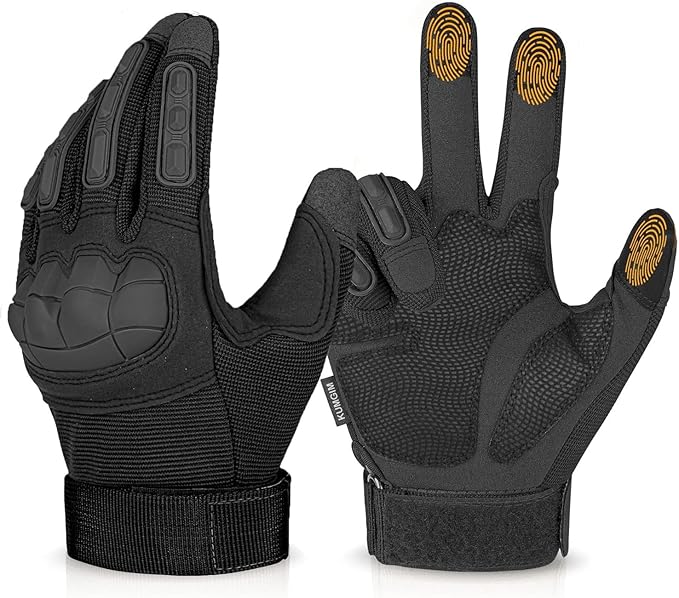 Tactical Gloves for Men, Motorcycle Military Combat Gloves Black Airsoft Gloves Touchscreen for Airsoft Outdoor Hunting Shooting Paintball Work Motorcycling Climbing