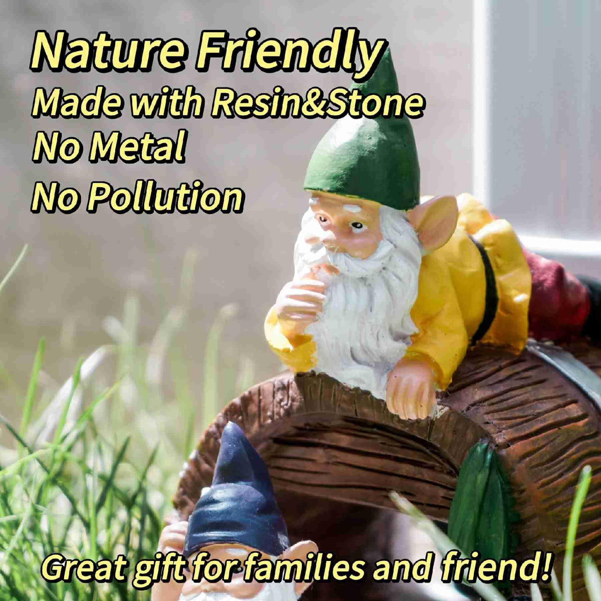 Gnome Sculpture Gutter Diverter Rain, Decorative Gutter Downspout Extension