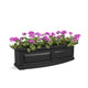 Mayne Nantucket 36in Self-Watering Rectangular Window Box Planter, Black