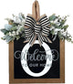 Last Name All Year Wreath, for Front Doors, Spring, Fall, 26 Last Name Letters All Year Round Wreaths, Suitable for Wedding Decorations, Home Porches, Farmhouses, Yards, Garden Decorations, Gifts (O)