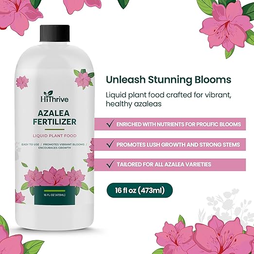 16oz Azalea Fertilizer Outdoor - Makes 16 Gallons of Azalea Plant Food, Liquid Fertilizer for Acid Loving Plants - Flower Food for Vibrant Blooms, Greener Leaves, Healthy Growth & Resilient Roots