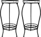 NOAMOO Metal Plant Stand 2 Tier Indoor Outdoor, 2 Pack Tall Flower Pot Shelf Rustproof Stable Heavy Duty Corner Stand, 28 inch Multiple Plant Display Rack for Living Room Patio Balcony Garden