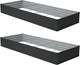 12x4x1 ft(2 Pack) Galvanized Raised Garden Bed,Outdoor Planter Box Metal Patio Kit Planting Bed for Vegetables Flowers and Succulents,Black